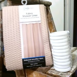 Brand new shower curtain & rings